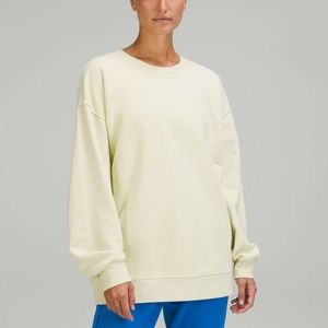 Lululemon Perfectly Oversized Crew Sweatshirt French Terry Fabric Elixir green